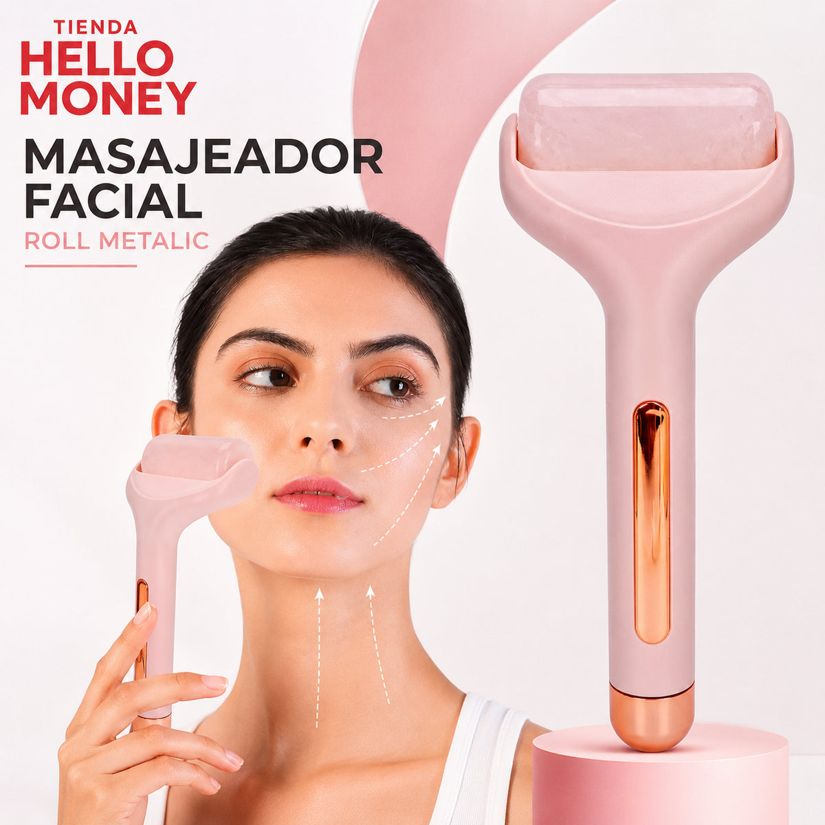 MASAJEADOR FACIAL ROLL METALIC