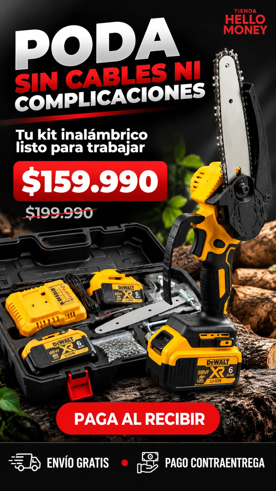 Mini Sierra Inalámbrica Motosierra